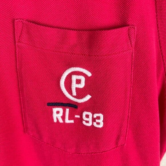Red S/S Polo by Ralph Lauren Classic Fit Regatta RL Sz. L Gently Used Condition - Picture 5 of 6